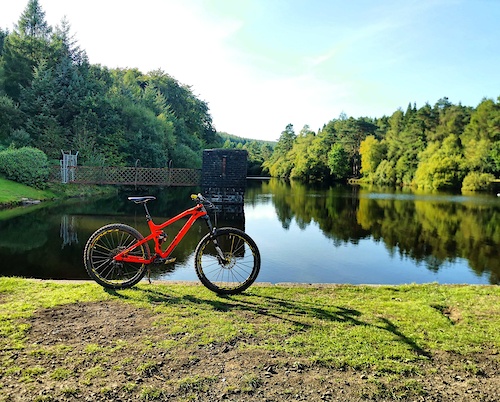 Had a cracking evening ride out on the bike! There she is by the Cwm Res