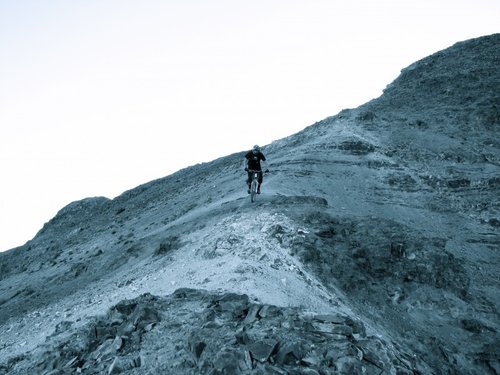 Derek riding the moon