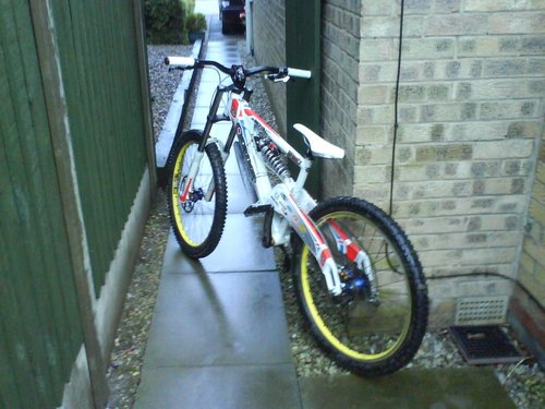 orange downhill bike