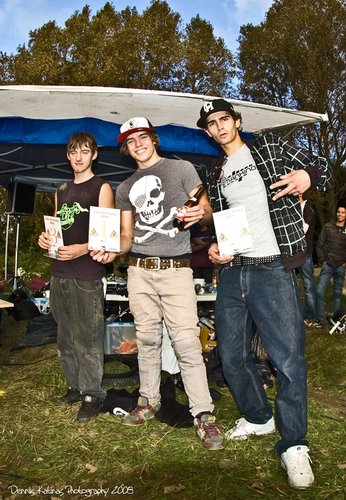Podium BMX, Robin, Nicky, Barry.