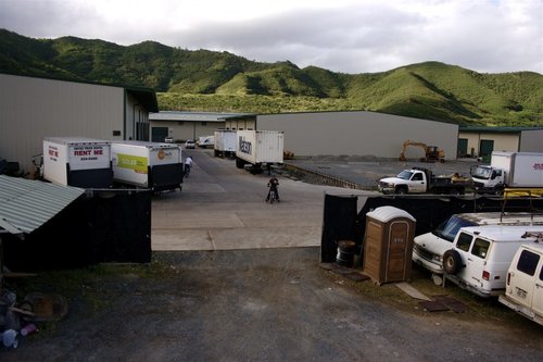 A shot from the forklift.
