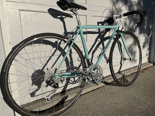 54cm bianchi steel road bike 1986 Specialissima Vintage Frameset Rear Gearbox Shimano Dura Bianchi Veloce Vintage Dedacciai Lugged