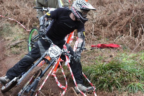 Gareth Hughes in control or going down? Look at all the details in this pic, there is a lot going on