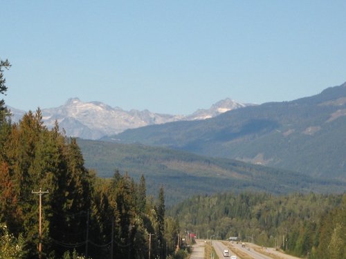 TransCanada highway  and mountain view