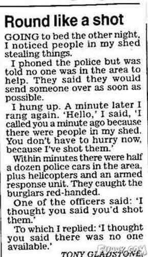 Gotta love the Police...