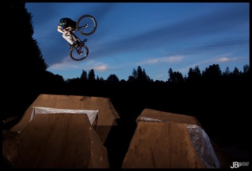 Fat 3 invert on a pretty small jump! Brian is the man!