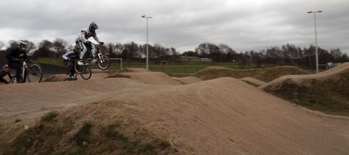 Oggy at his local bmx track training
