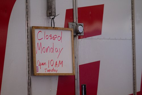 Closed for business. Check back monday.