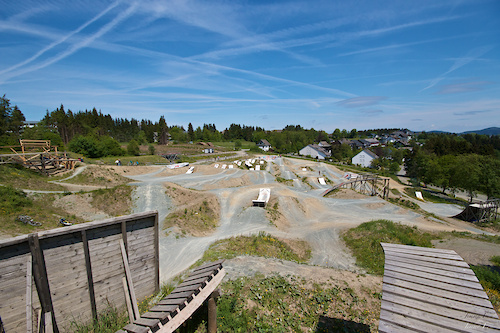 View of the slopestyle setup