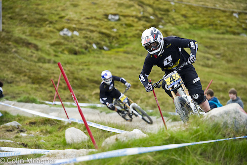 Marc Beaumont and Gee Atherton running practice 1-2, and qualifying 1-2.