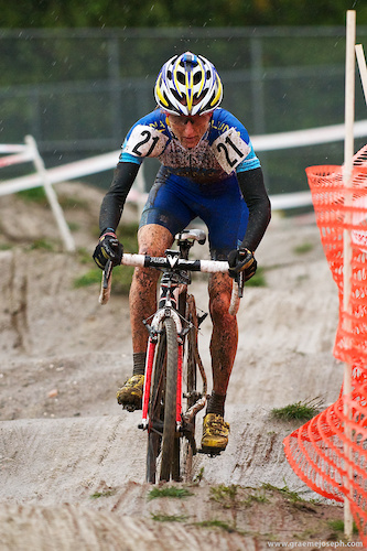 South Surrey, BC – November 18, 2012: Catharine Pendrel, Team Luna Chix, rides in the 2012 Canadian Cyclo-Cross Championships in South Surrey, British Columbia, Canada.