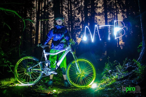 Took this photo of my friend Tahnee in some lynn Vally trail. 20 sec exposure, we used some leafs on top of the lights to make it look green. FUN!