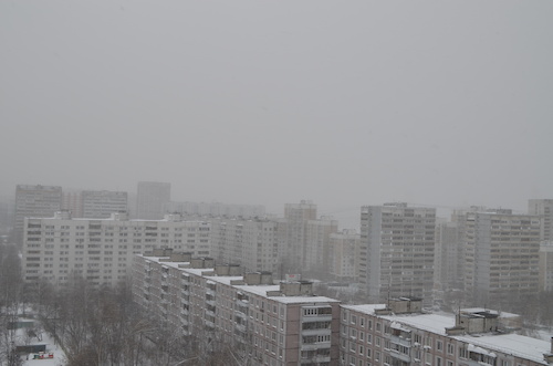 That's what we call "March" in Russia. It's snowing but no as much as usually.