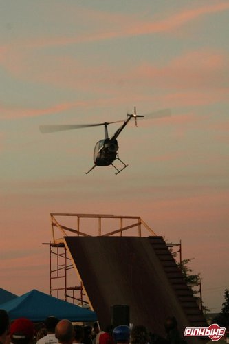 Helicopter over roll in- Rage films brought out a heli to shoot some vid