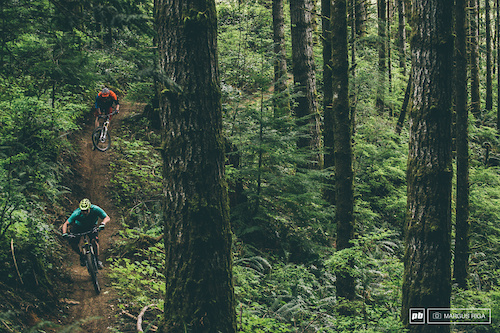 Campbell River has some of the smoothest, sexiest singletrack on the Island. Hestler and Vanderham enjoying the good life.