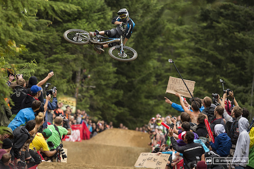 Kurt Sorge at the official whip off championships, Crankworx 2013.