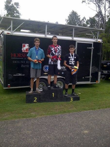 Way to go takin 1st in the junior in your first enduro race using tennis shoes cause he forget his five tens!