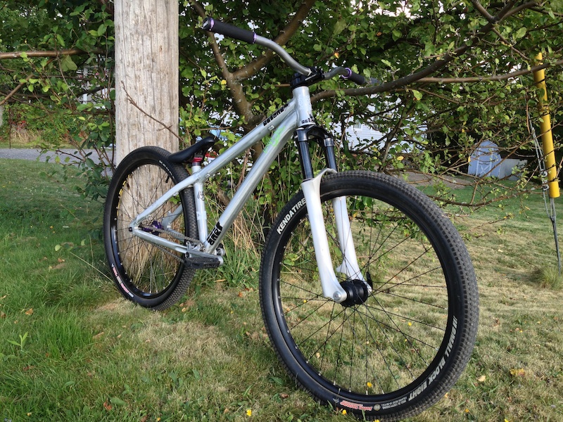2013 Octane One Zircus, sanding completed and clearcoated on forks/bars.