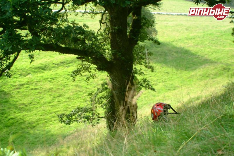 Rickys Helmet Going Down The Hill, Thrown By Lewis