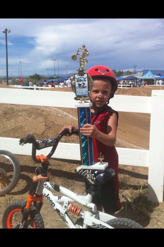 My first ABA BMX race on my first bike I was 4 years old I won 1st place :)