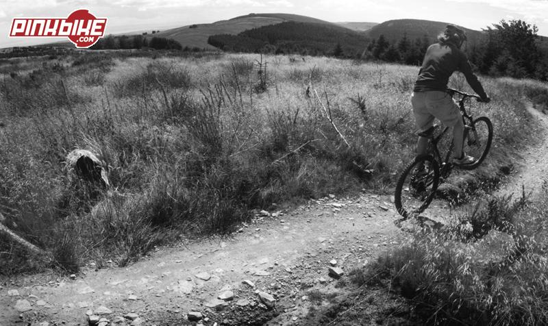 Rich blasting through a section of open trail on his Orange...
