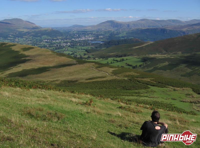 Photo by Andrew Jones. Appreciating the view from half way up Grizedale Pike