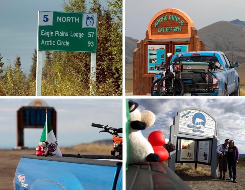 Taken on days 3 and 4 of our trip as we used gas power to drive from Engineer Creek about a third up the Dempster Highway to Rock Cree about two thirds up the highway and then to the Continental Divide where the Yukon North West Territories border is located