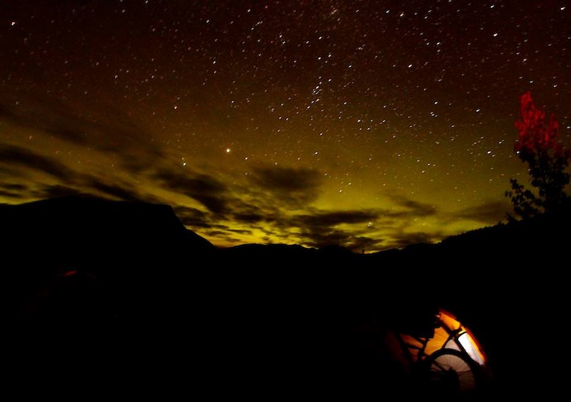 We camped at the Racing River - aurora