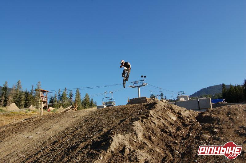 Theres no better way to finish the day than to throw one down on the step down at Whistler..