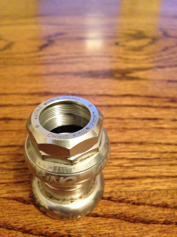 Chros King 2Nut Polished Silver For 1" Threaded Steerer. Used for 1 season, Bearings are true and smooth as day one