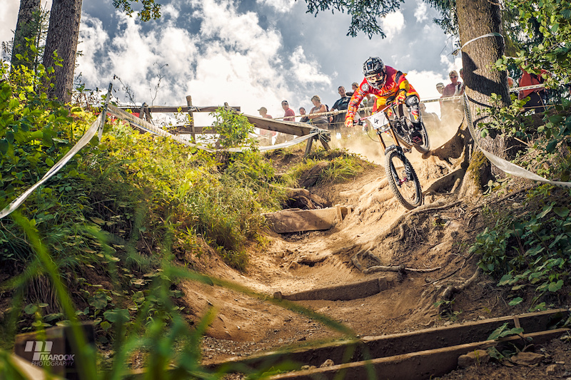 One of the last corners of the racetrack @ Wiriehorn iXS European Downhill Cup

http://www.facebook.com/MarookPhoto