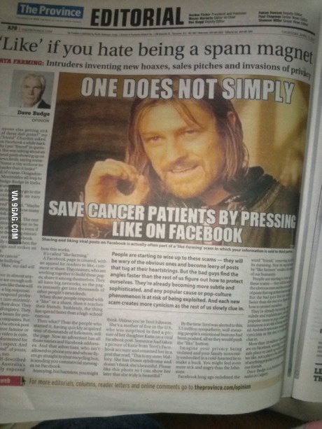 This meme has hit the news paper