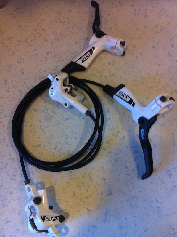 Avid elixir 3 disc brake set front and back white For Sale