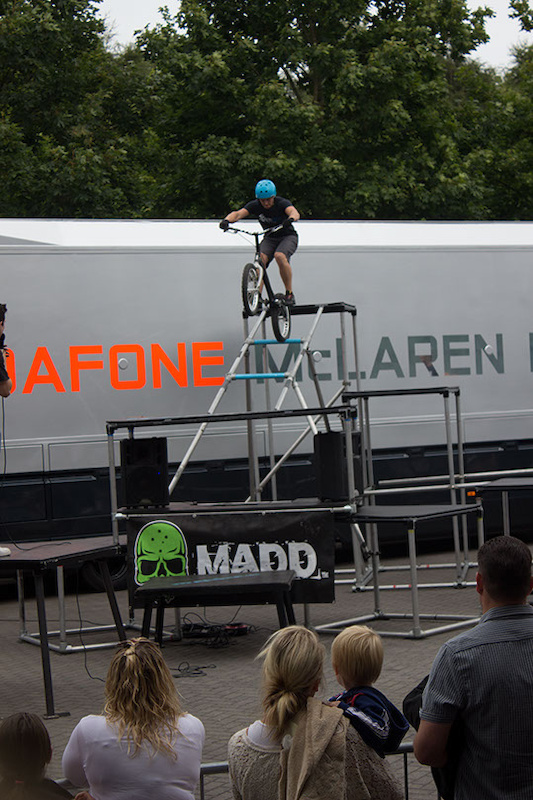 Riding the rig at shows for McLaren cars in the summer