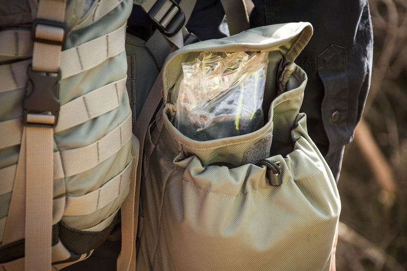 IV bags holstered and ready