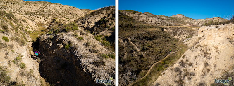 Spanish Utah and riding down into the canyons.