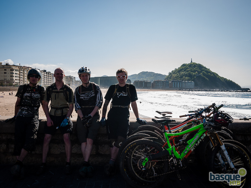 Reaching the beach in San Sebastian after our Basque Coast day.