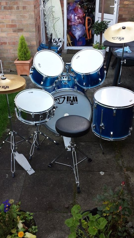 Black Mamba Drum Kit Beginner/Intermediate. For Sale