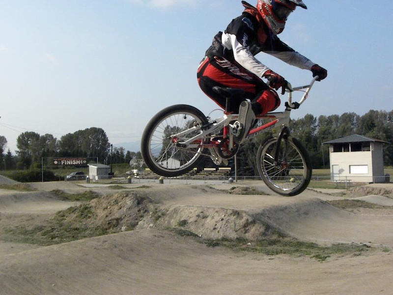 Throwing a whip over a decent sized jump.