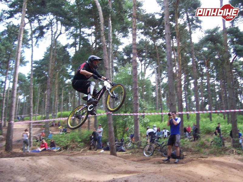 Chicksands 4X opening race, take off on the triple. 