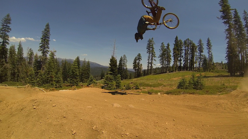 Getting inverted at the Northstar Bike park