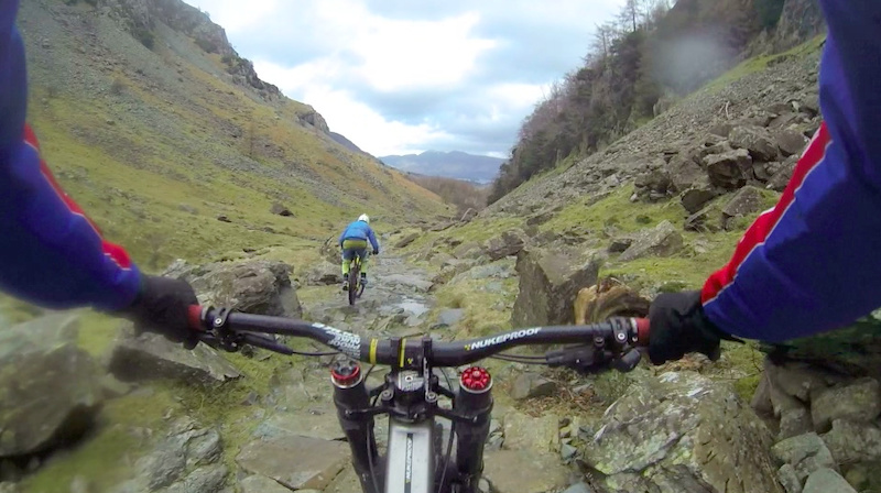 The Graveyard descent from Castle Crag Lake District