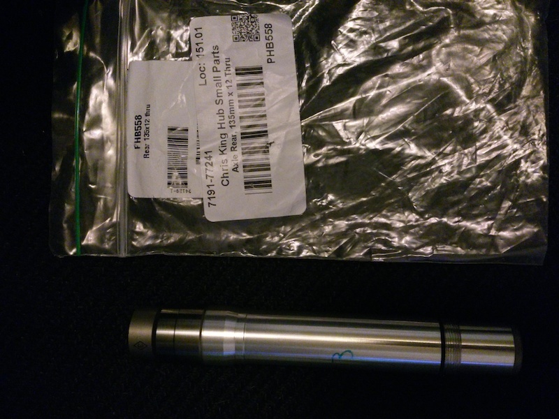 Chris King 135x12 Thru axle for rear hub BRAND NEW For Sale