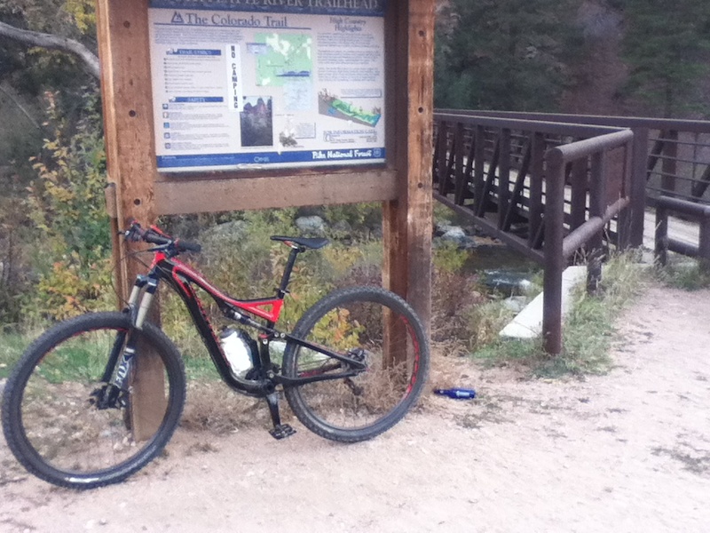 1st day riding new 2013 Stumpjumper, fall of 2012. Colorado Trail Seg. 2 start point, headed west.