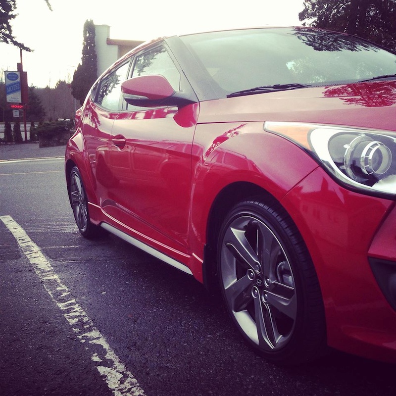 2013 Hyundai veloster turbo, with GT37r turbo and bigger injectors running 21lbs of boost
