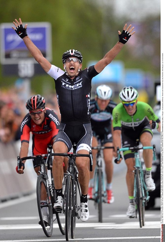 Fabian Cancellara (Trek) inks his name in the record books with a third Tour of Flanders win

Photo: © Tim de Waele/TDW Sport