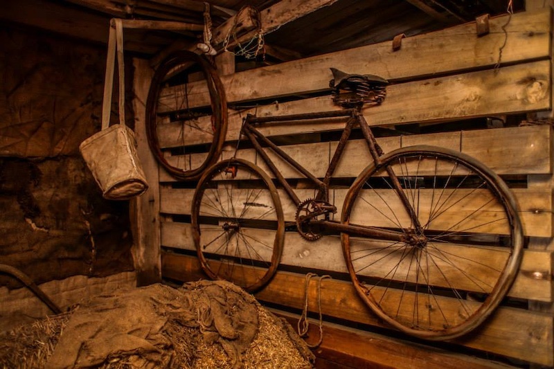 The first bicycle in Antarctica on display at Cape Evans hut. Photo courtesy of Dacre Dunn.