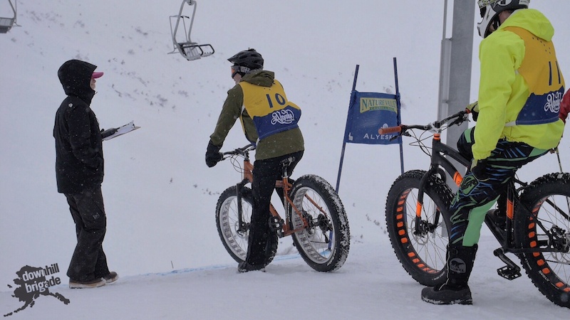 snow bike downhill