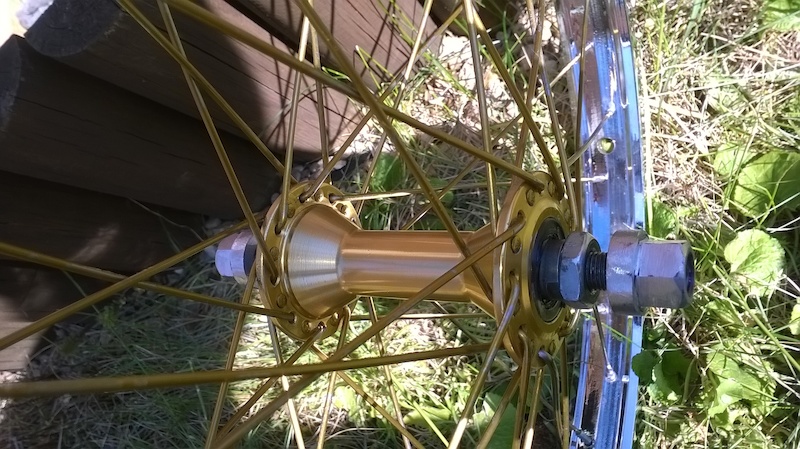 2013 gold and chrome custom wheel set