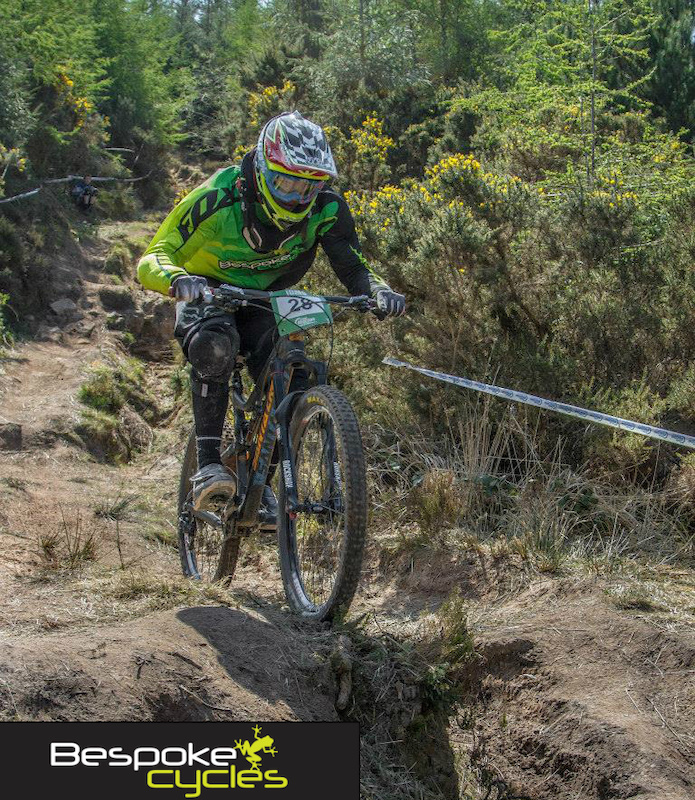 Coming out from the Gulley. Photo credit to Ross Pearson Photography.

Supported by Bespoke cycles
www.BespokeCycles.ie